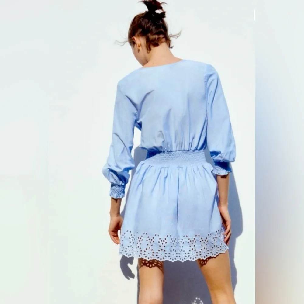 Zara, Mini Cutwork ,Embroidered, Eyelet Dress, S,
P2P: 18”., EUC - Picture 8 of 8